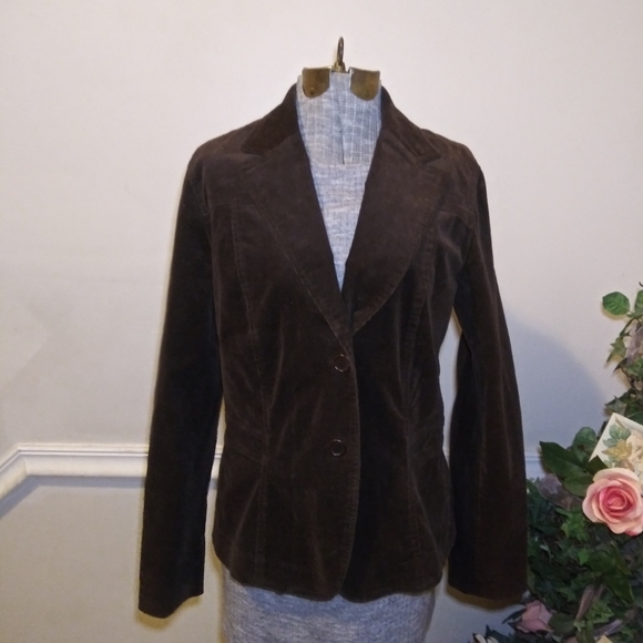 Vintage J. Crew Green Label Brown Corduroy Riding Jacket Style Blazer - Picture 9 of 9